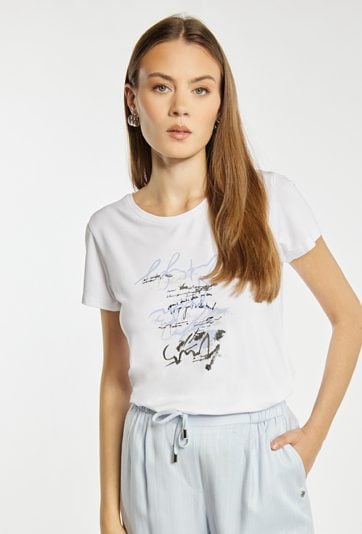 T-shirt z artystycznym nadrukiem