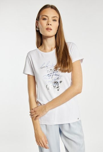 T-shirt z artystycznym nadrukiem