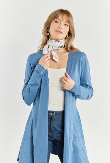 Asymetryczny kardigan damski