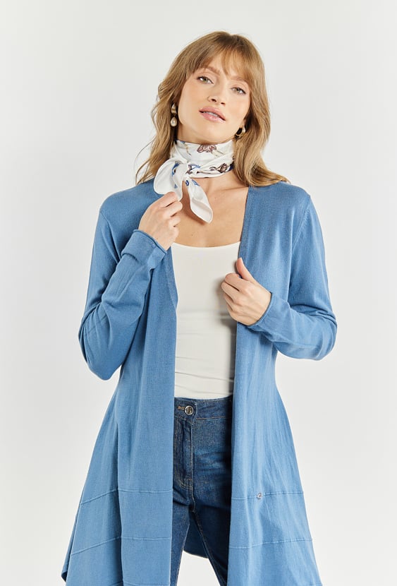 Asymetryczny kardigan damski