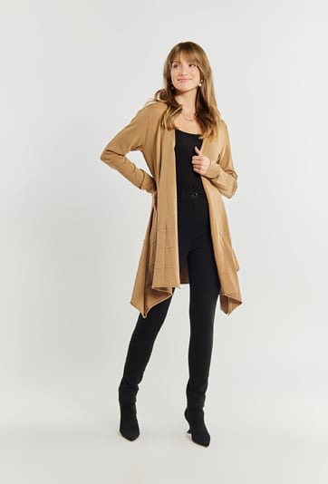 Asymetryczny kardigan damski