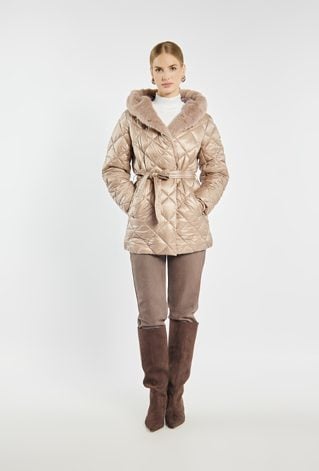 Kurtka damska z wiązaniem