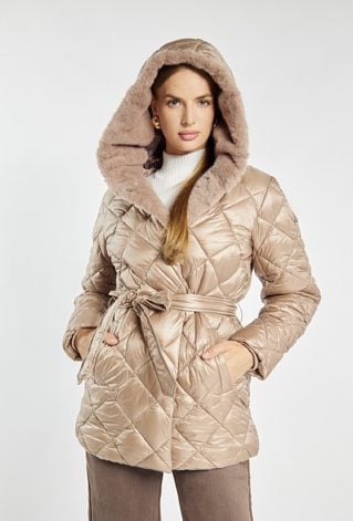 Kurtka damska z wiązaniem