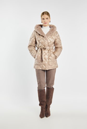 Kurtka damska z wiązaniem