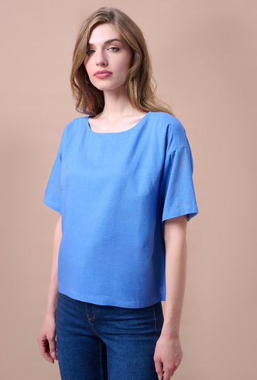 Bluzka z dodatkiem lnu