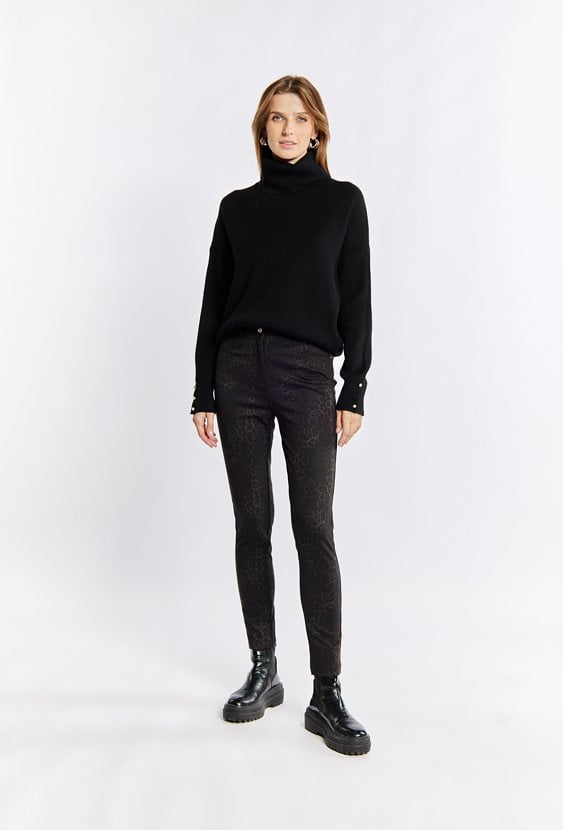 Spodnie damskie z wzorem