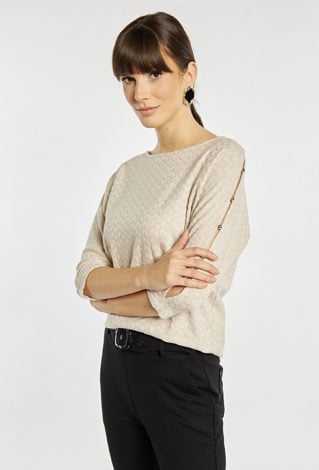 Bluzka z rozcięciami na rękawach