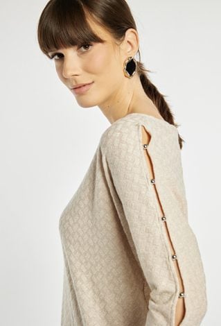 Bluzka z rozcięciami na rękawach