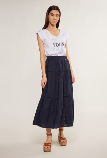 Spódnica maxi z ażurowym wzorem