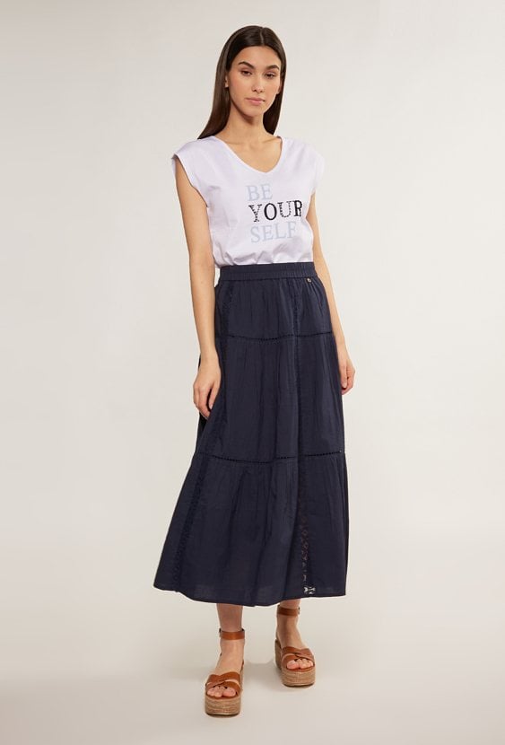 Spódnica maxi z ażurowym wzorem