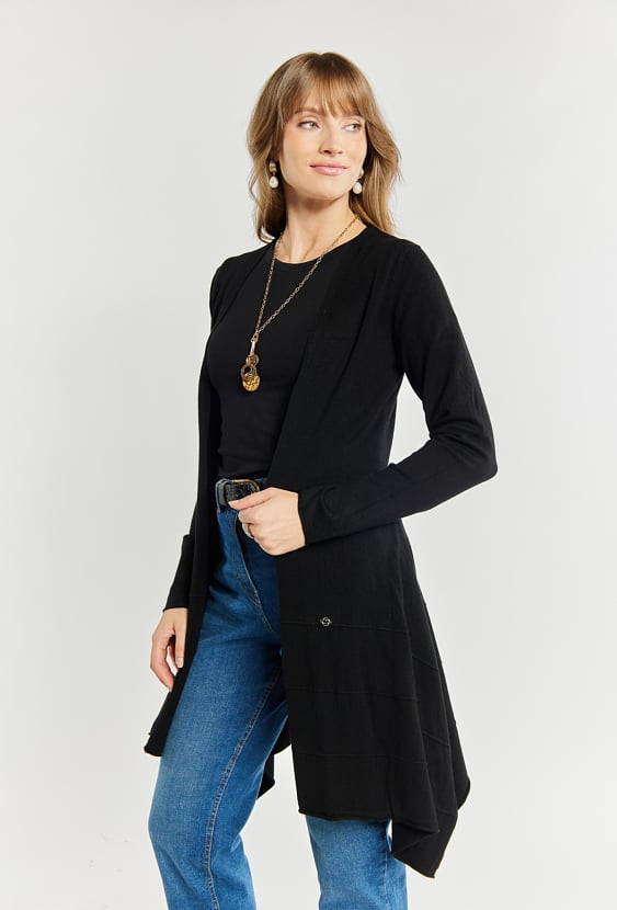 Asymetryczny kardigan damski