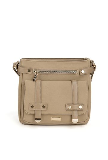 Torba z ozdobną kieszenią na klapę