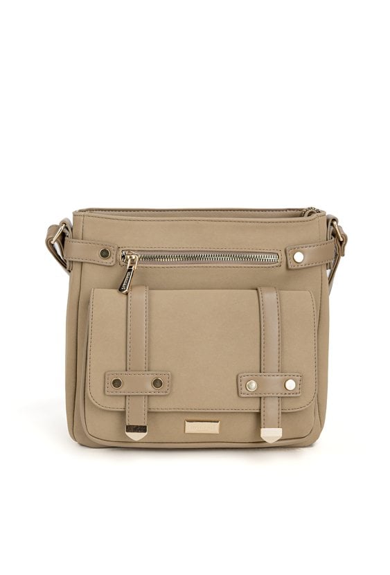 Torba z ozdobną kieszenią na klapę