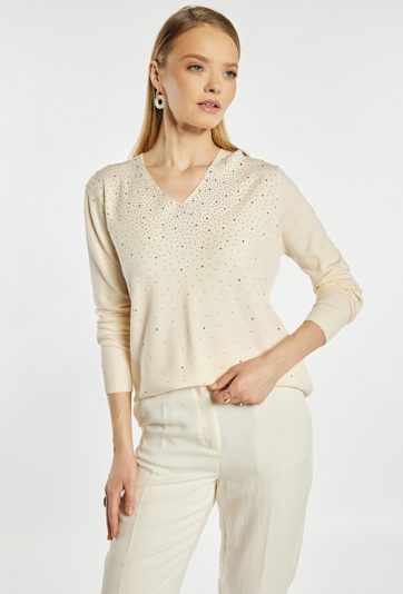 Sweter damski z dżetami