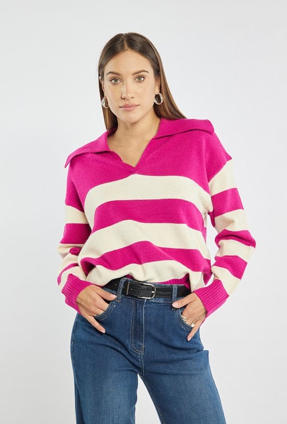 Sweter damski w paski