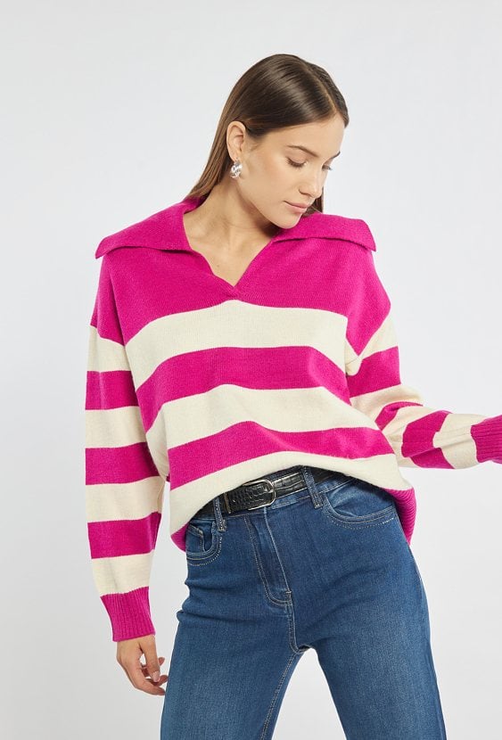 Sweter damski w paski