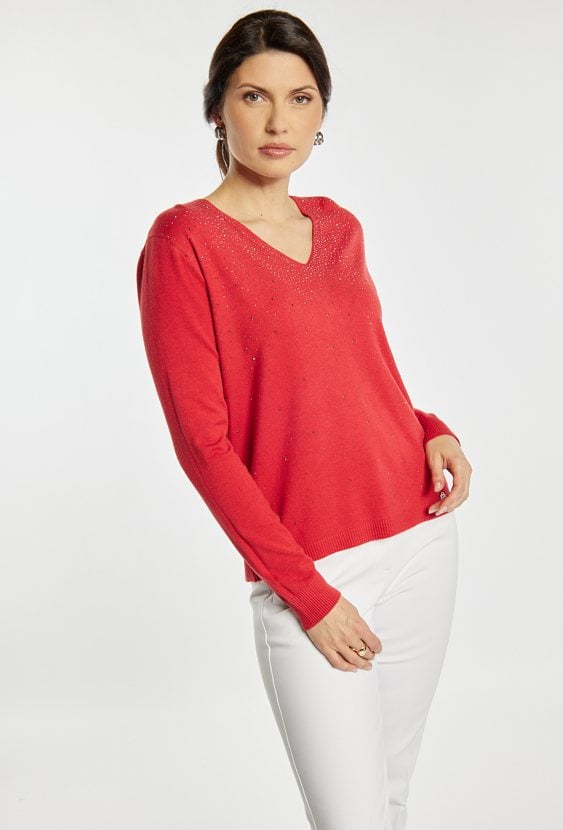 Sweter damski z dżetami