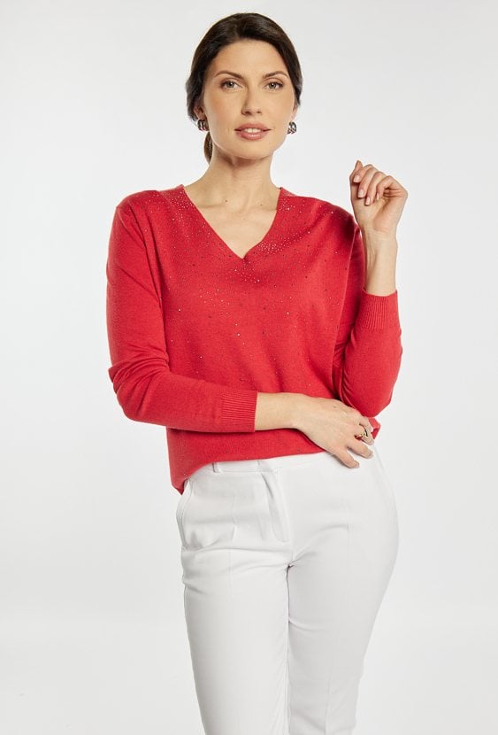 Sweter damski z dżetami