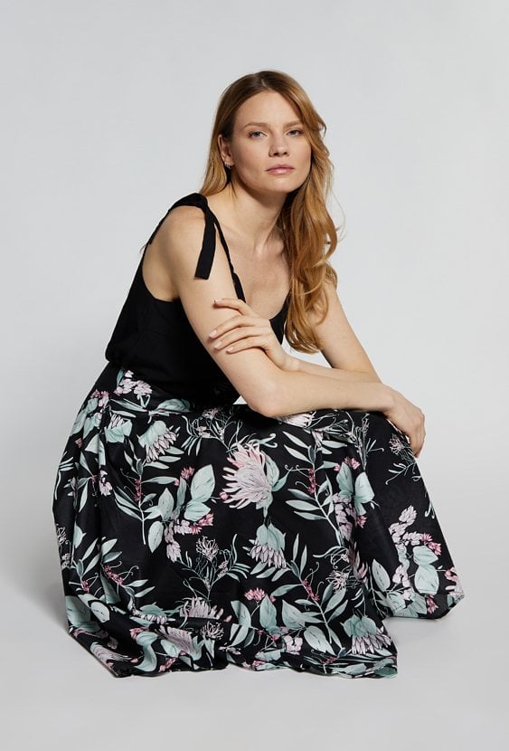 Bawełniana spódnica damska midi