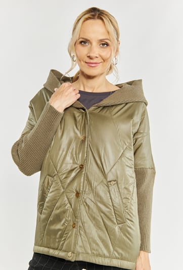 Kurtka swetrowa z kapturem