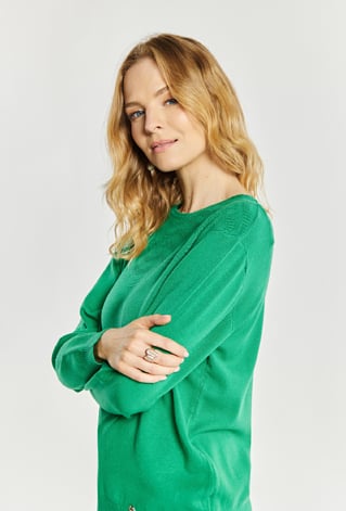 Sweter damski z delikatnym wzorem