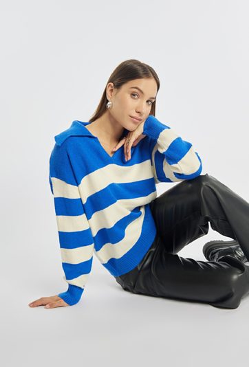 Sweter damski w paski