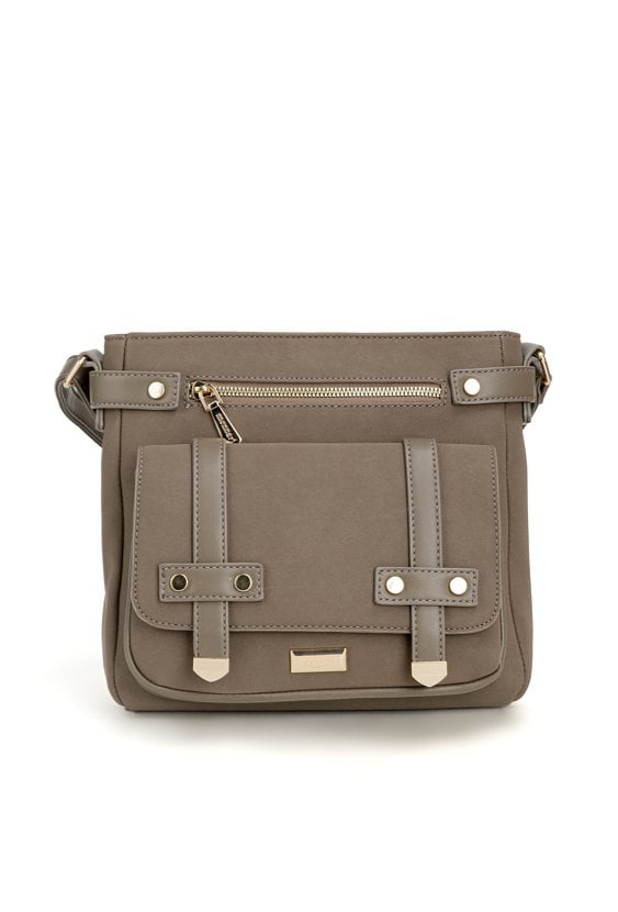 Torba z ozdobną kieszenią na klapę