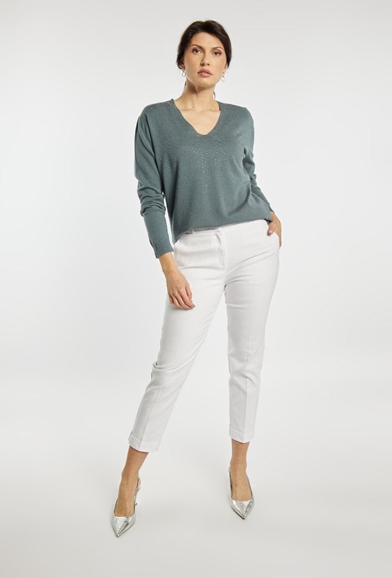 Sweter damski z dżetami