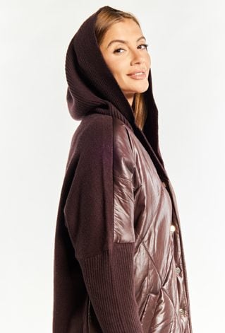 Kurtka swetrowa z kapturem