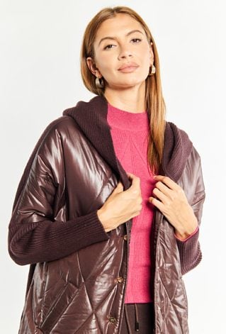 Kurtka swetrowa z kapturem