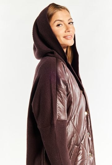 Kurtka swetrowa z kapturem