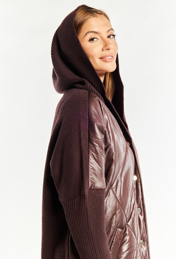 Kurtka swetrowa z kapturem