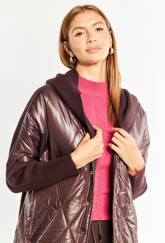 Kurtka swetrowa z kapturem