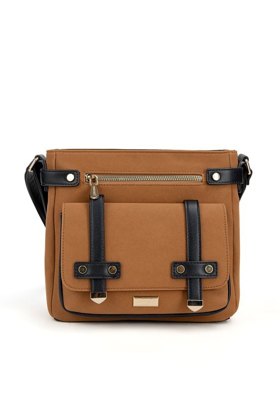 Torba z ozdobną kieszenią na klapę