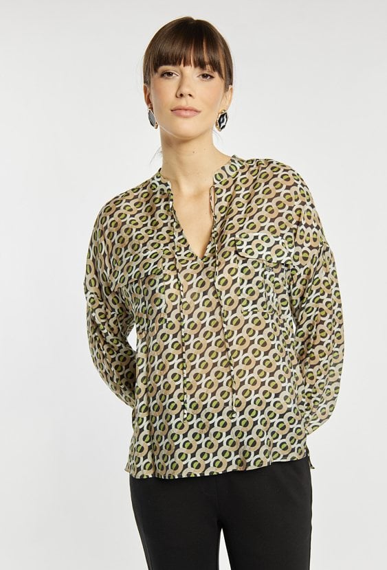 Wzorzysta bluzka damska