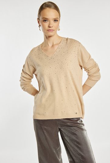 Sweter damski z dżetami