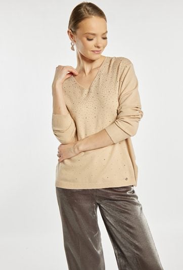 Sweter damski z dżetami