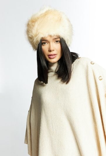 Czapka damska ze sztucznego futra