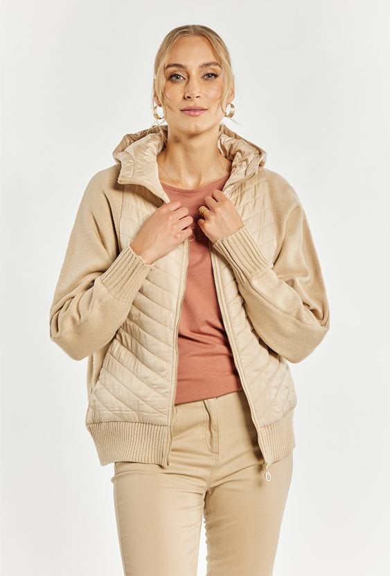 Kurtka swetrowa z kapturem