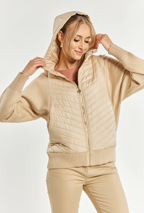 Kurtka swetrowa z kapturem