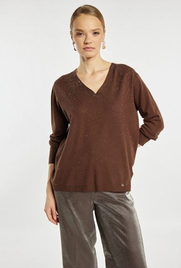 Sweter damski z dżetami