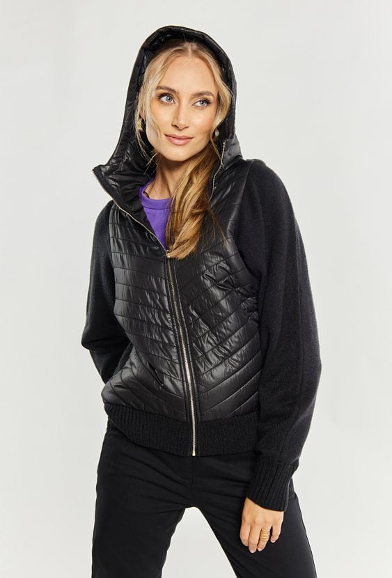 Kurtka swetrowa z kapturem