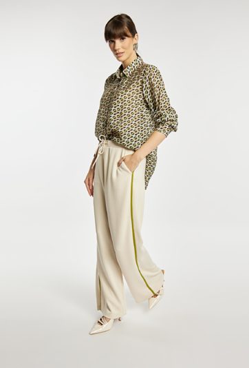 Spodnie damskie z wiązaniem