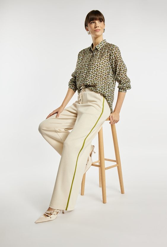 Spodnie damskie z wiązaniem