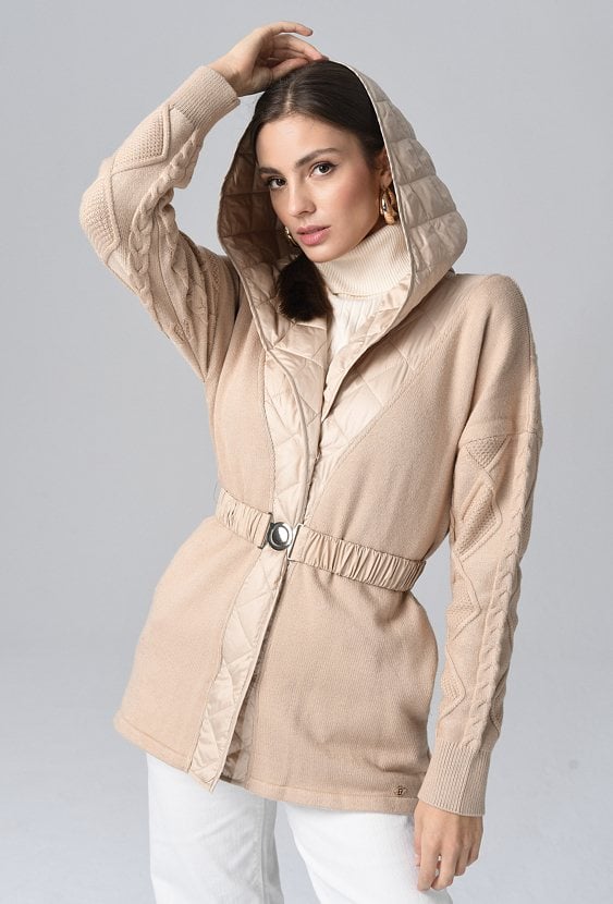 Kurtka swetrowa z kapturem