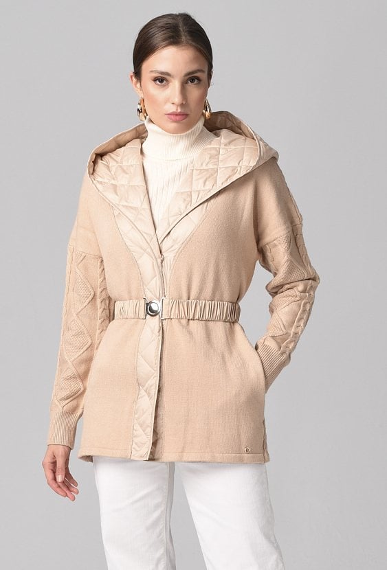 Kurtka swetrowa z kapturem