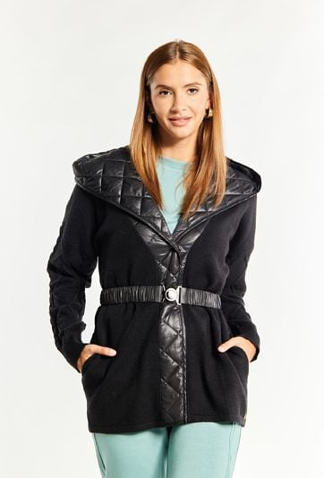 Kurtka swetrowa z kapturem