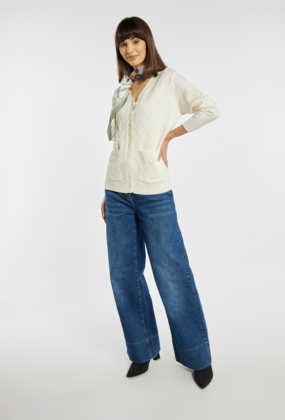 Kardigan damski z kieszonkami