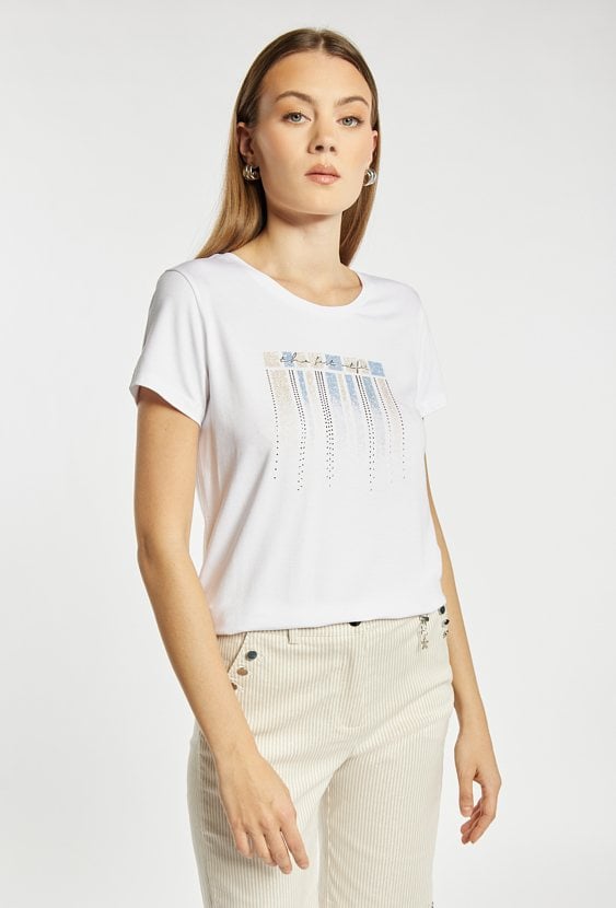 T-shirt damski z wiskozą