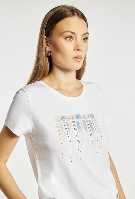 T-shirt damski z wiskozą